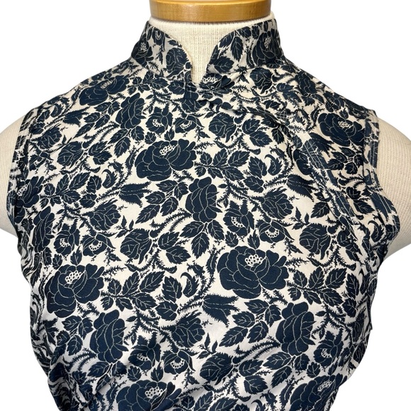Prada Cheongsam Silk Floral Fitted Dress Women 40 US 4 - Picture 8 of 16